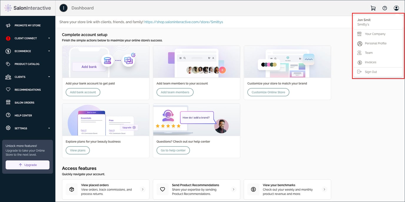 How do I update my profile information?